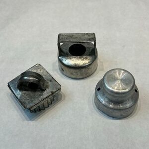 Vtg Biscuit Doughnut Cookie Cutter SET Aluminum Metal Round Handle Donut